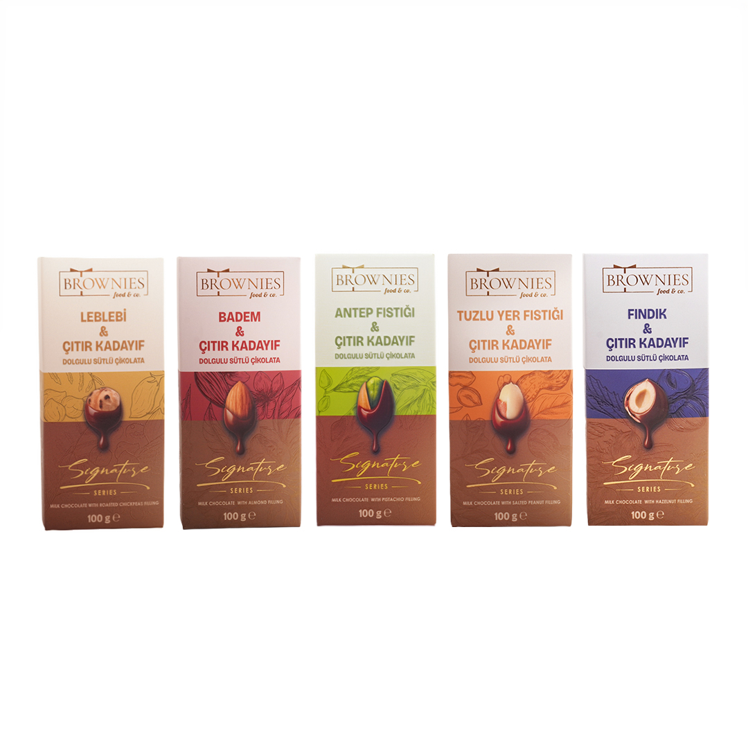 Ürün Görseli - Signature Serisi 5'li Dolgulu Tablet Çikolata Seti