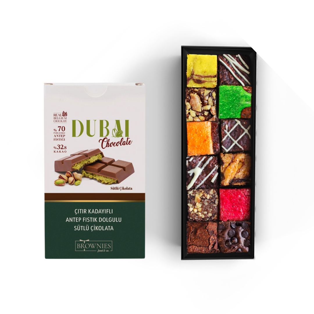 Ürün Görseli - Premium Mixbox 12'li ve Dubai Çikolatası 